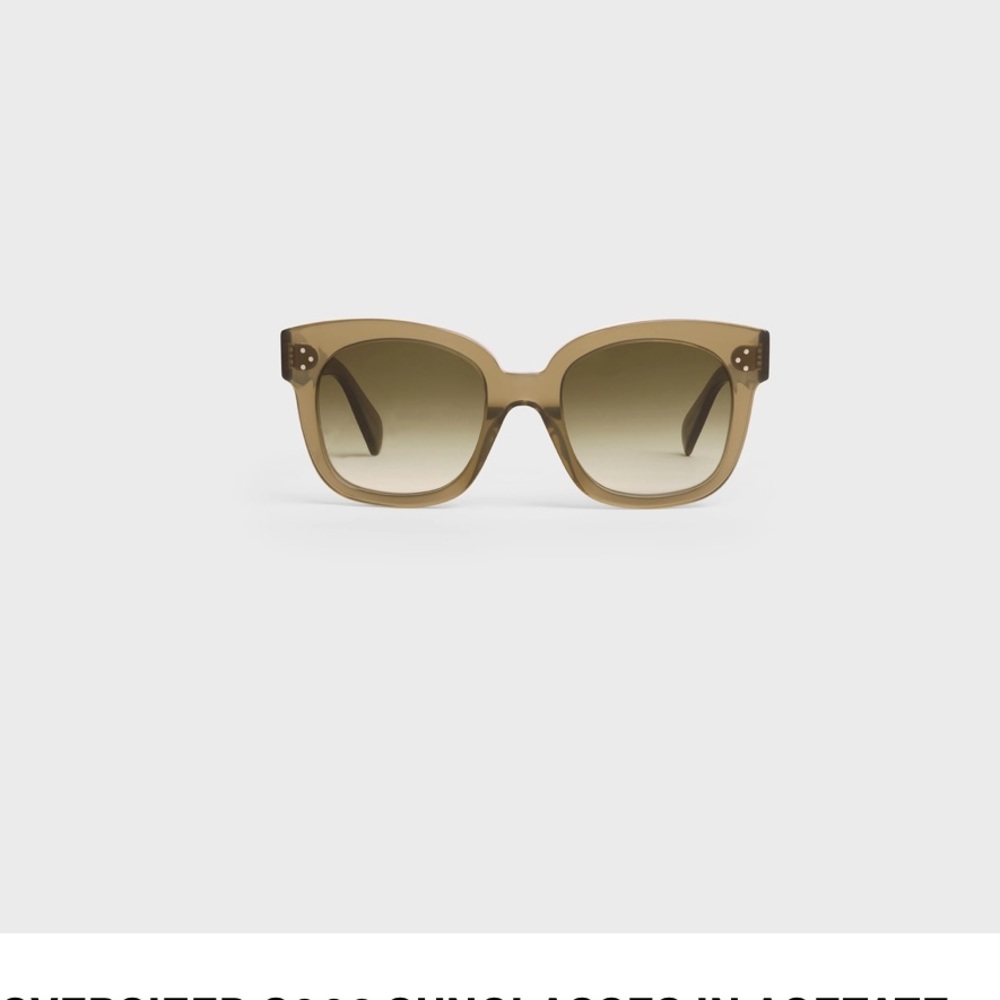 CELINE OVERSIZED S002 SUNGLASSES IN ACETATE
TRANSPARENT KHAKI